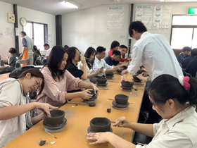 Pottery experience at Tanuki Village